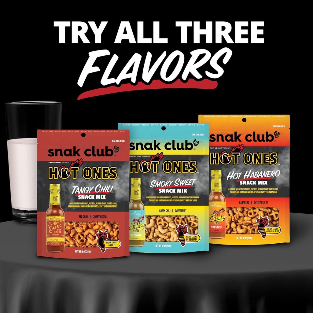 Snak Club Hot Ones Smoky Sweet Pretzel Mix 57g