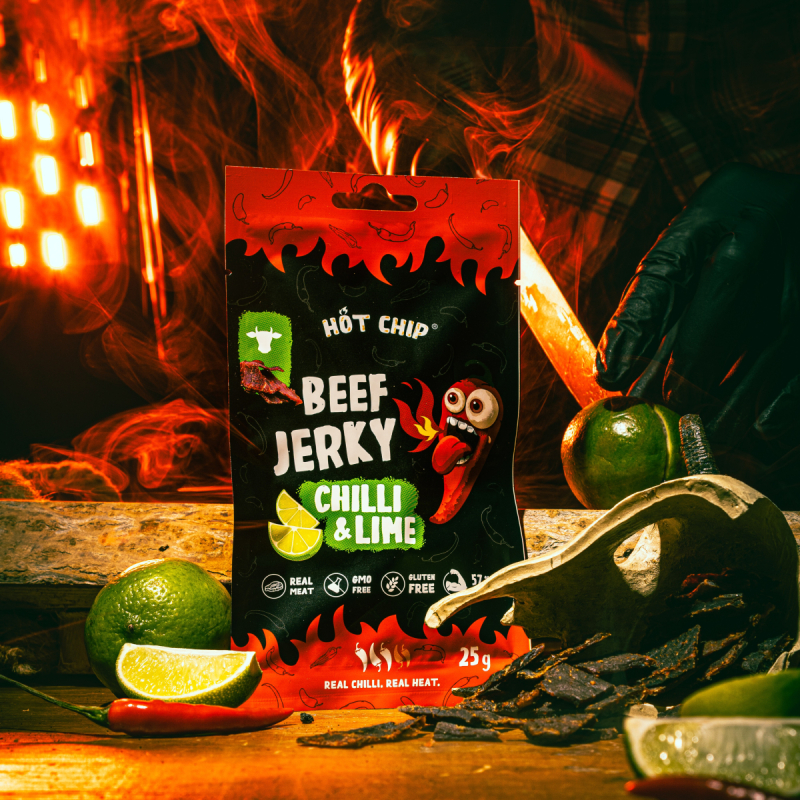 Hot Chip Beef Jerky Chilli & Lime 25g