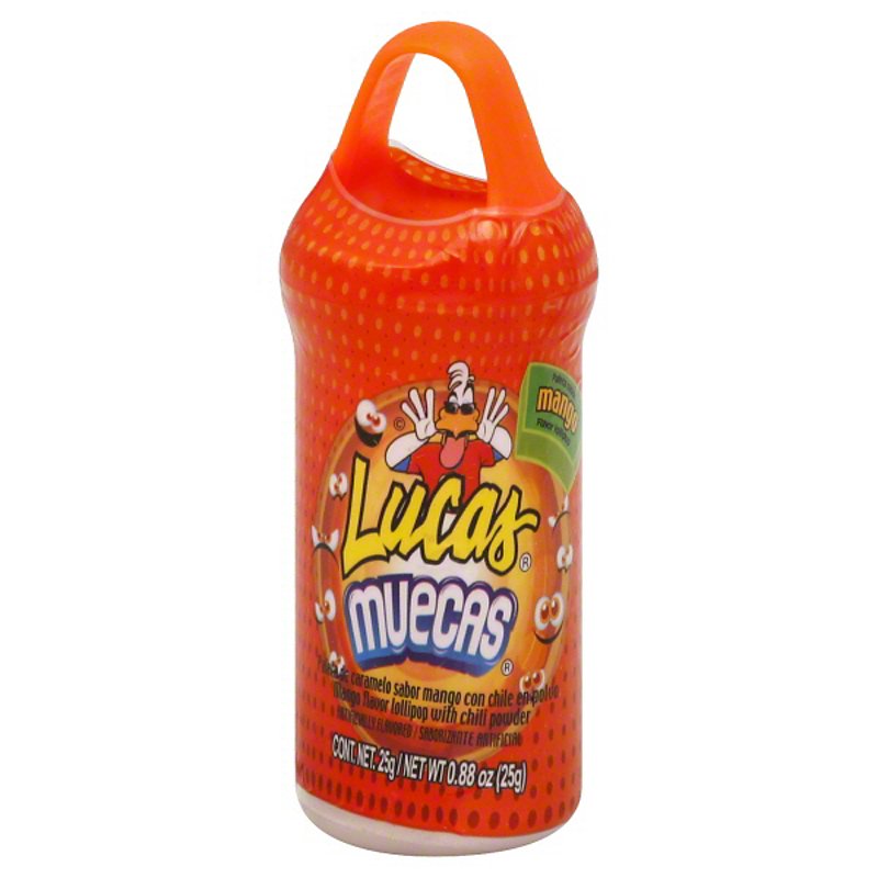 Lucas Muecas Mango Flavor With Chili Powder Lollipop 24g