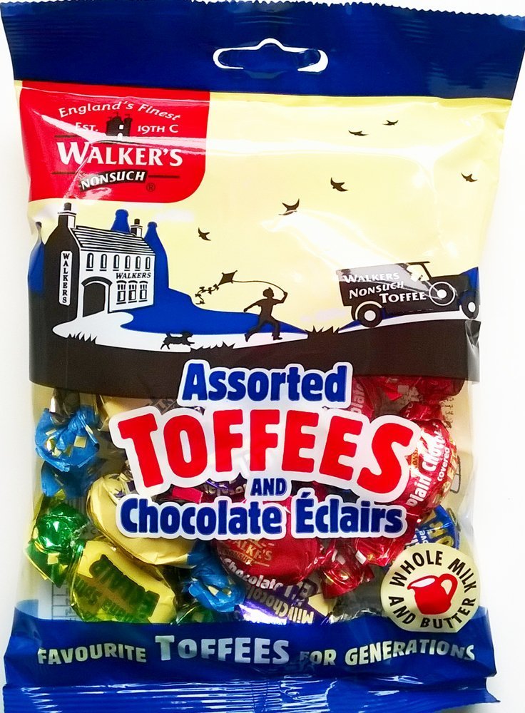 Walkers Nonsuch Assorted Toffees & Eclairs 150g