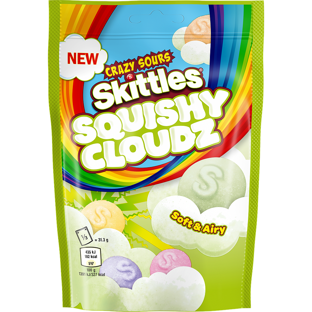 Skittles Squishy Cloudz Sour Green 94g