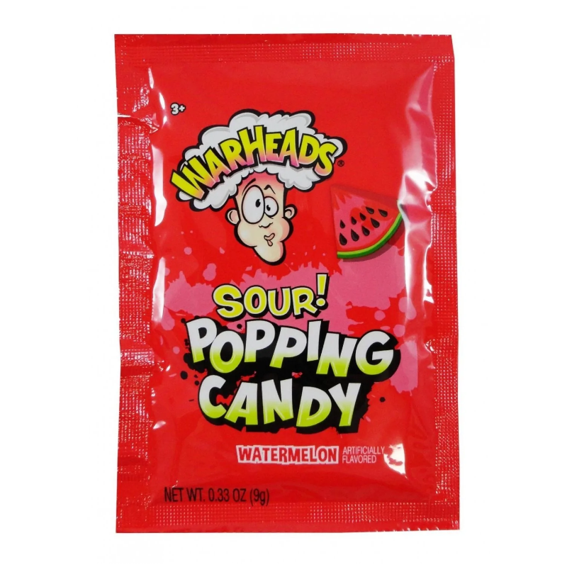 Warheads Sour! Popping Candy Watermelon 9g