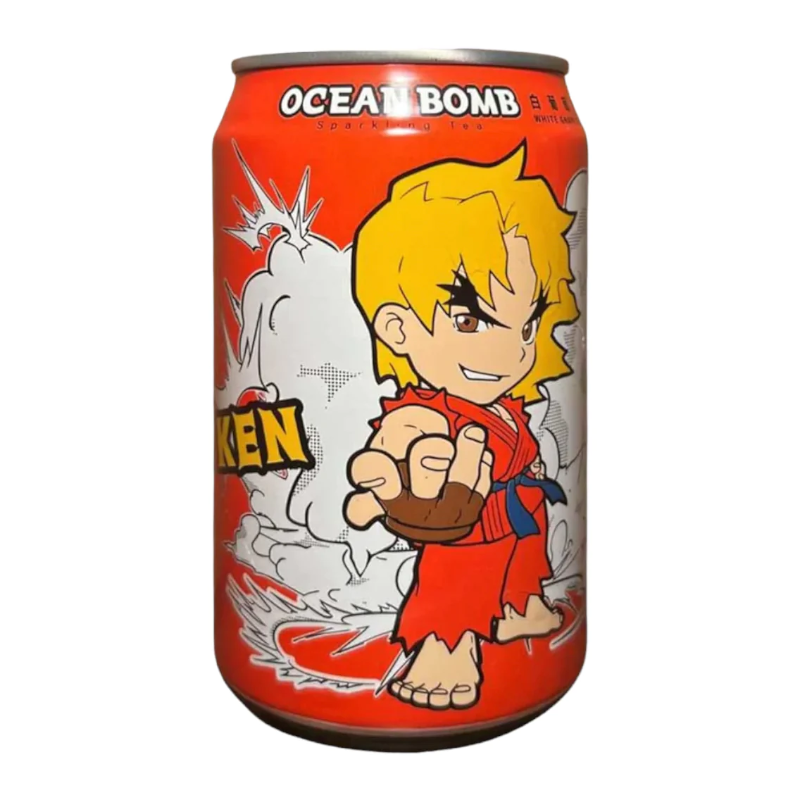 Ocean Bomb Sparkling Tea White Grape Flavor 330ml