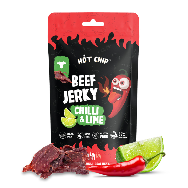 Hot Chip Beef Jerky Chilli & Lime 25g