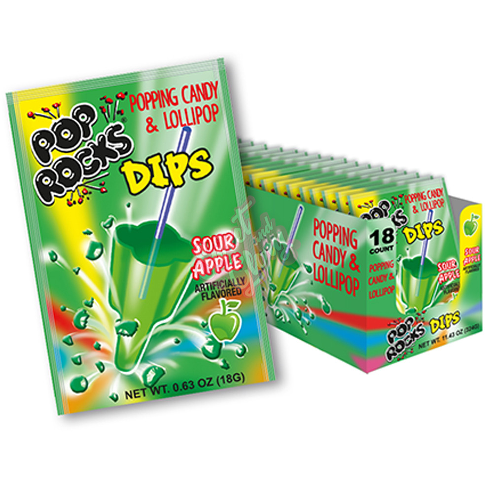 Pop Rocks Dips Sour Apple 18g