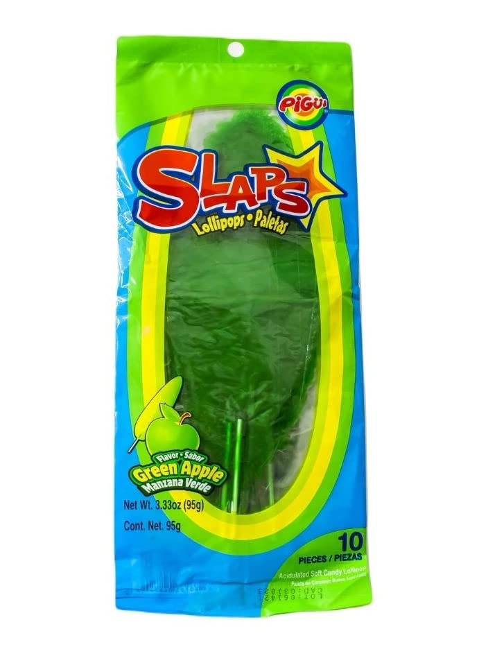 Pigui Green Apple Slaps 10buc 95g