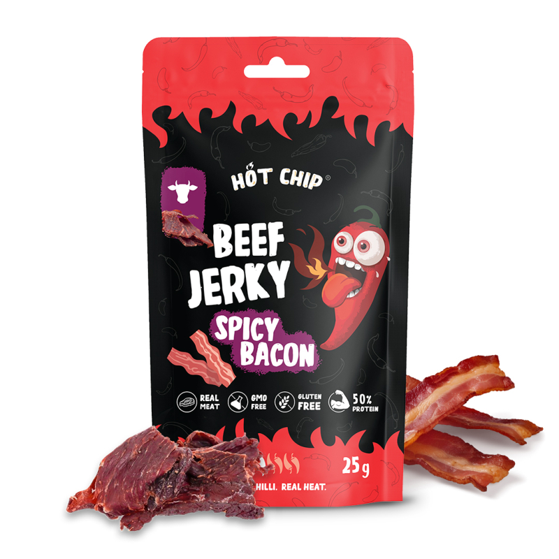 Hot Chip Jerky Chilli and Bacon 25g