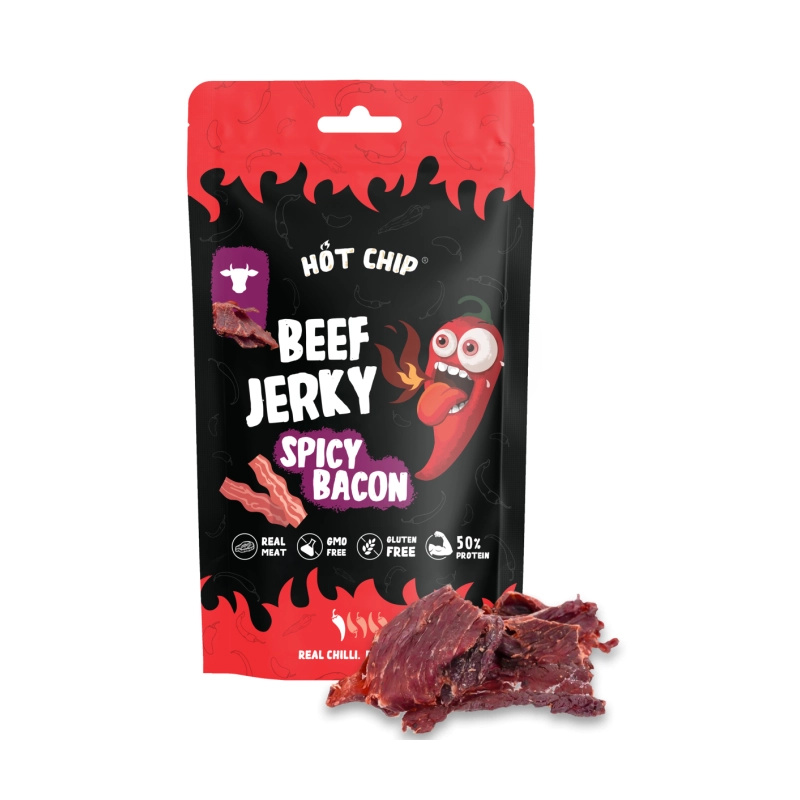 Hot Chip Jerky Chilli and Bacon 25g