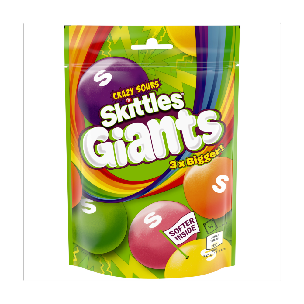 Skittles Giants Chewy Sour Sweets 132g