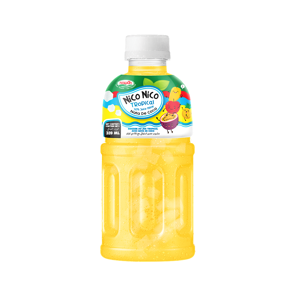 Nico Nico Nata De Coco Fruit Juice Tropical 320ml