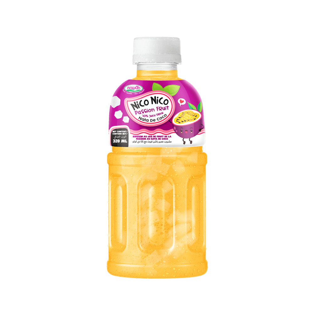 Nico Nico Nata De Coco Fruit Juice Passion Fruit 320ml