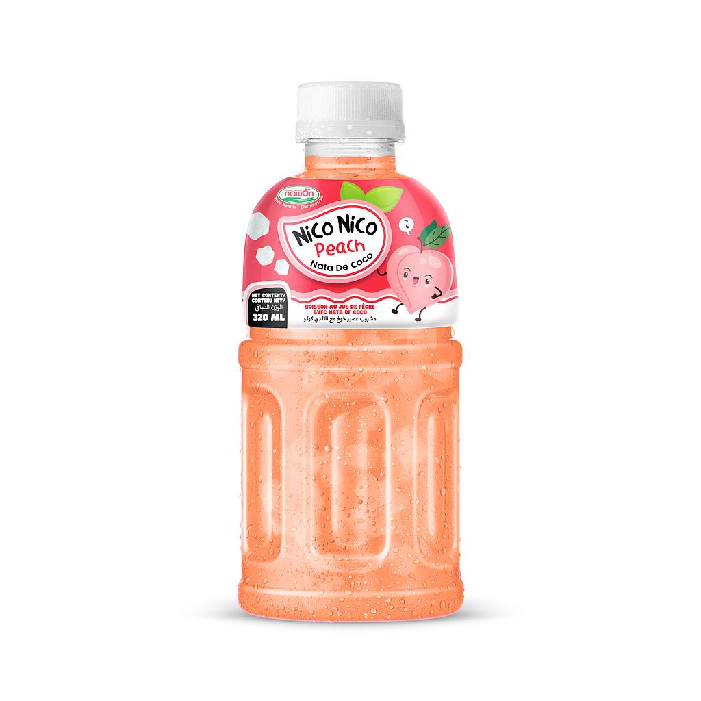 Nico Nico Nata De Coco Fruit Juice Peach 320ml