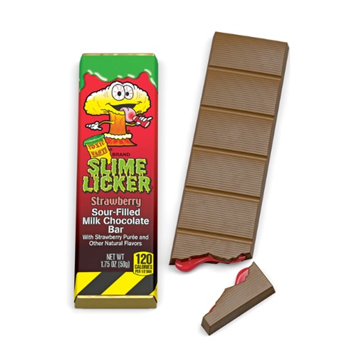 Toxic Waste Slime Licker Chocolate Bar Strawberry 50g