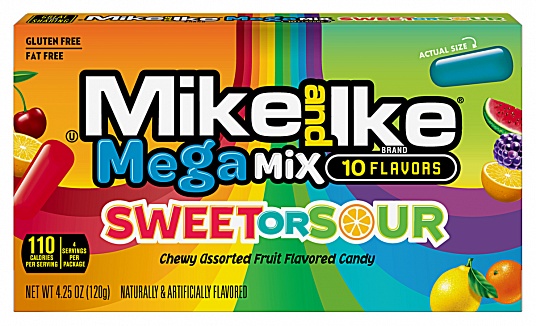 Mike and Ike Mega Mix Sweet or Sour 120g