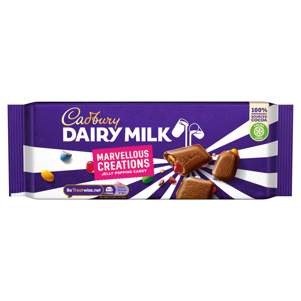 Cadbury Marvellous Jelly Popping Big Bar 160g