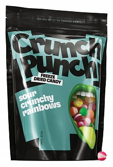 Crunch Punch Sour Crunchy Rainbows 100g