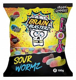 Brain Blasterz Sour Wormz 100g