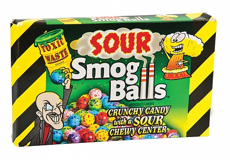 Toxic Waste Sour Smog Balls Theatre Box 84g