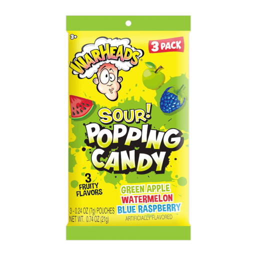 Warheads Sour Popping Candy 3-Pack 21g