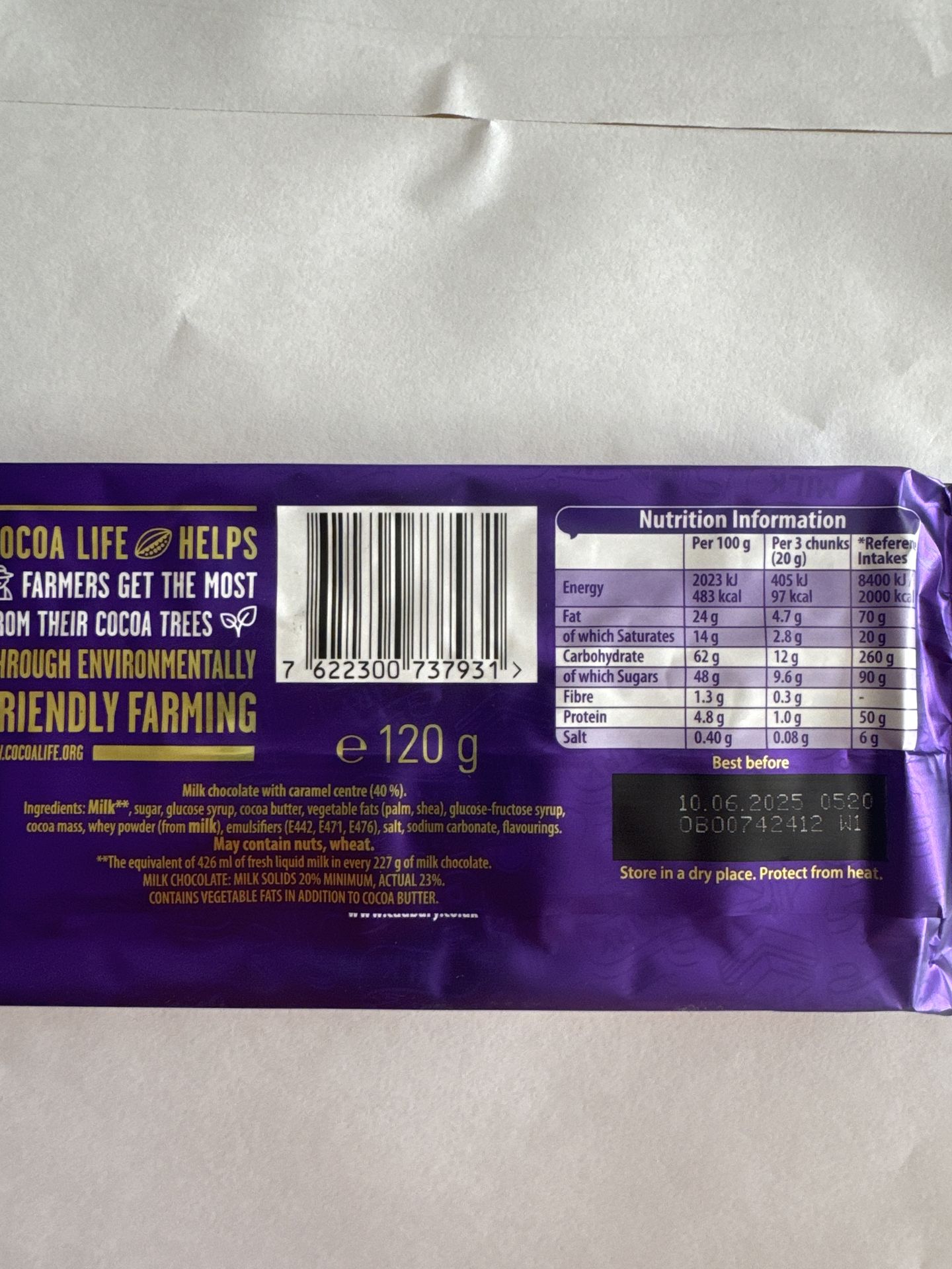 Cadbury Dairy Milk Caramel 120g