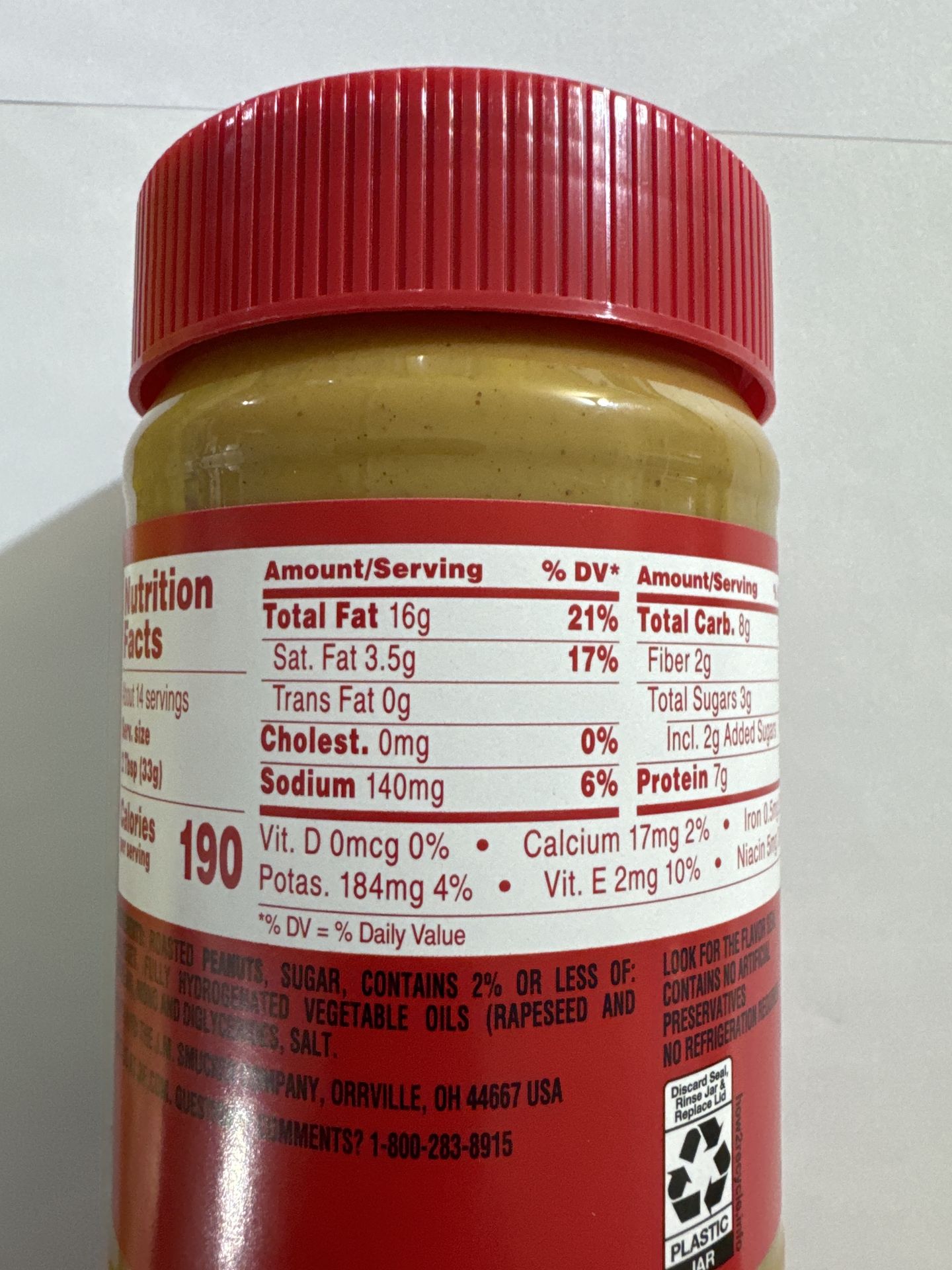 JIF Creamy Peanut Butter 454g