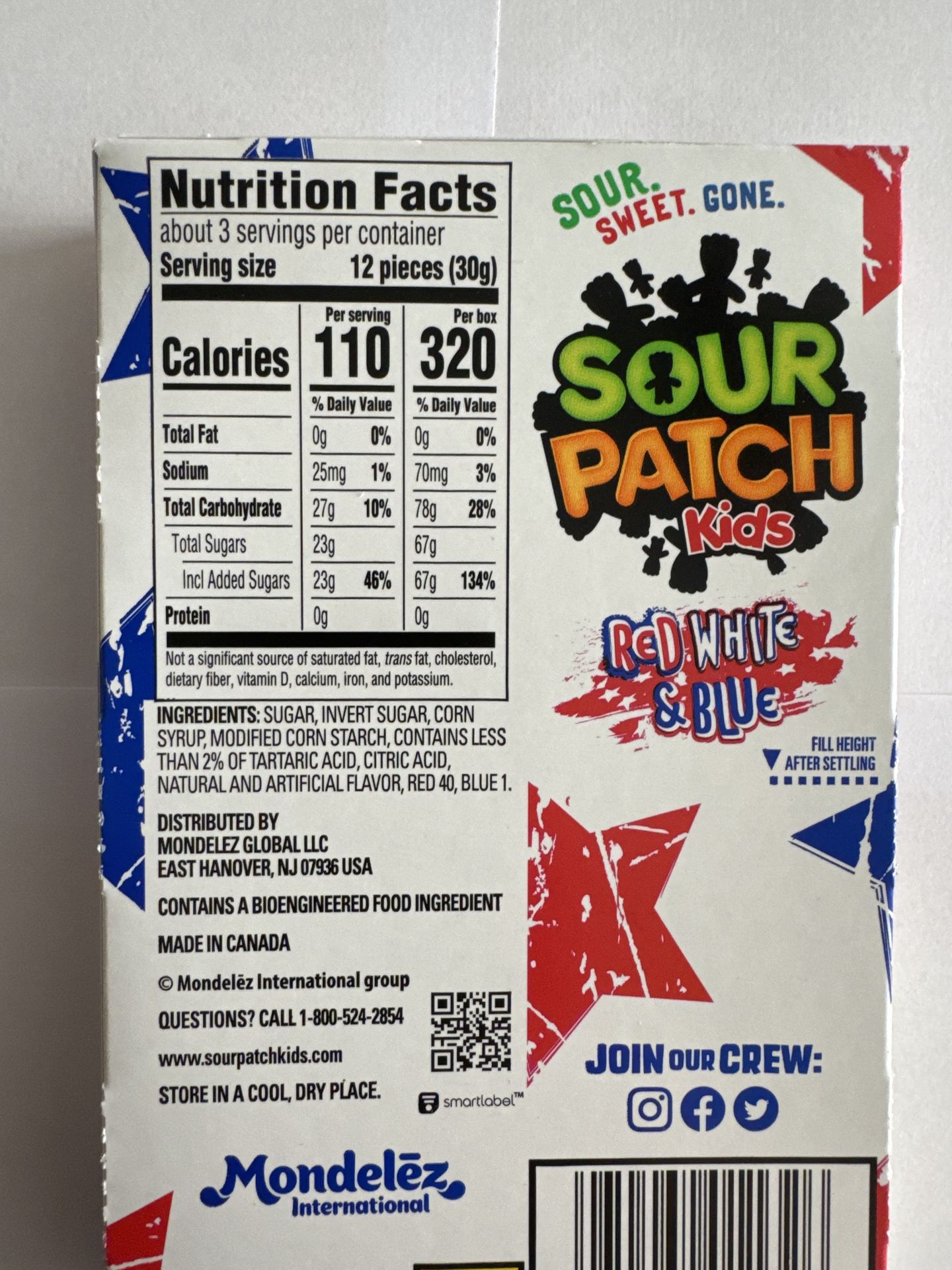 Sour Patch Kids Red White & Blue 87g