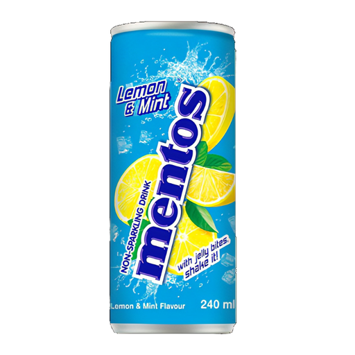 Mentos Non Sparkling Lemon Mint Soda with Jelly 240ml