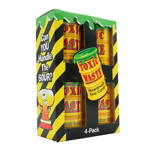 Toxic Waste Yellow 4 Pack 168g