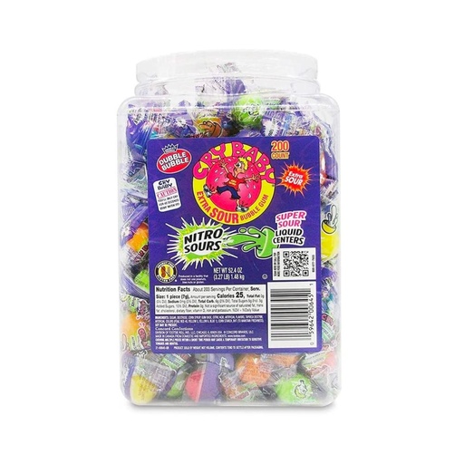 Cry Baby Bubble Gum Nitro Sours 200 Pack 1.48kg