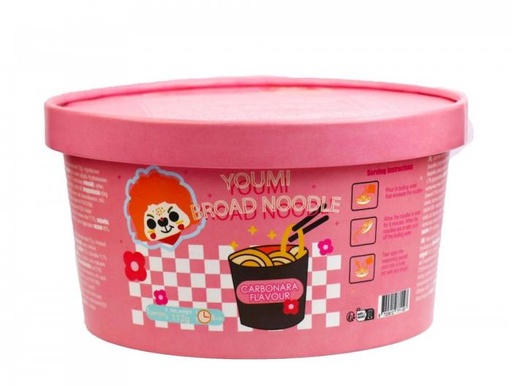 Youmi Instant Broad Noodle Creamy Carbo 112g