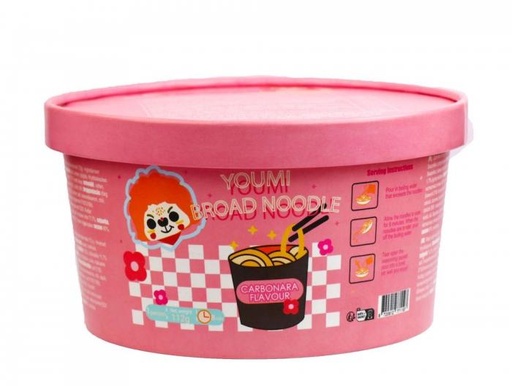 Youmi Instant Broad Noodle Creamy Spicy Carbo 112g