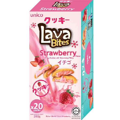 Lava Bites Cookies Strawberry 200g