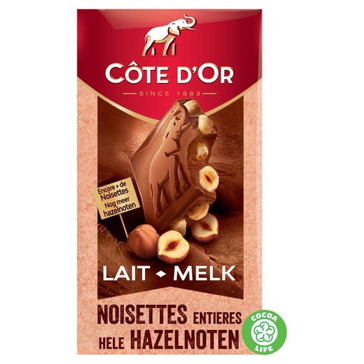 Côte d'Or Block Milk with Whole Nuts 180g