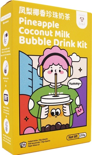 Tokimeki Bubble Tea Kit Pineapple Coconut Milk 255g