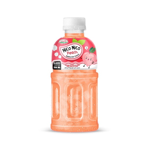 Nico Nico Nata De Coco Fruit Juice Peach 320ml