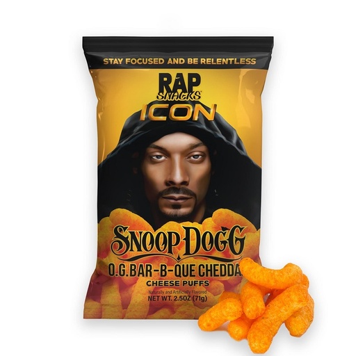 Rap Snacks Snoop Dogg BBQ Cheddar Puffs 71g