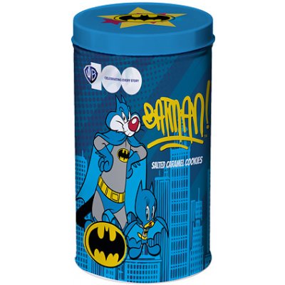 Looney Tunes Tweety Pie & Sylvester Batman Salted
Caramel Cookies Tin 150g