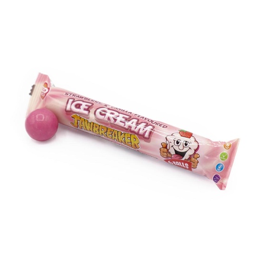 Zed Candy Jawbreaker Strawberry & Vanilla Ice Cream 50g