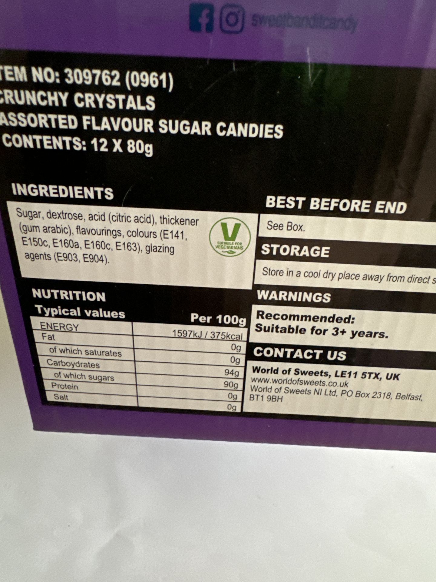 Sweet Bandit Crunchy Crystals 80g