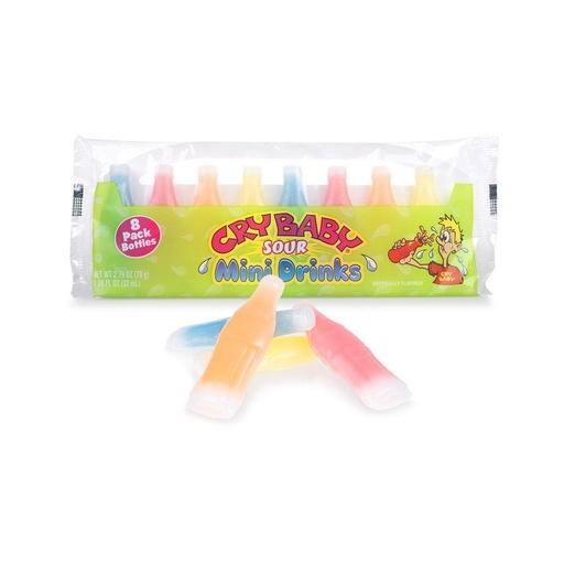 Cry Baby Sour Mini Drinks 8 Pack 79g