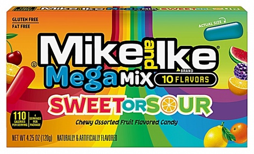 Mike and Ike Mega Mix Sweet or Sour 120g