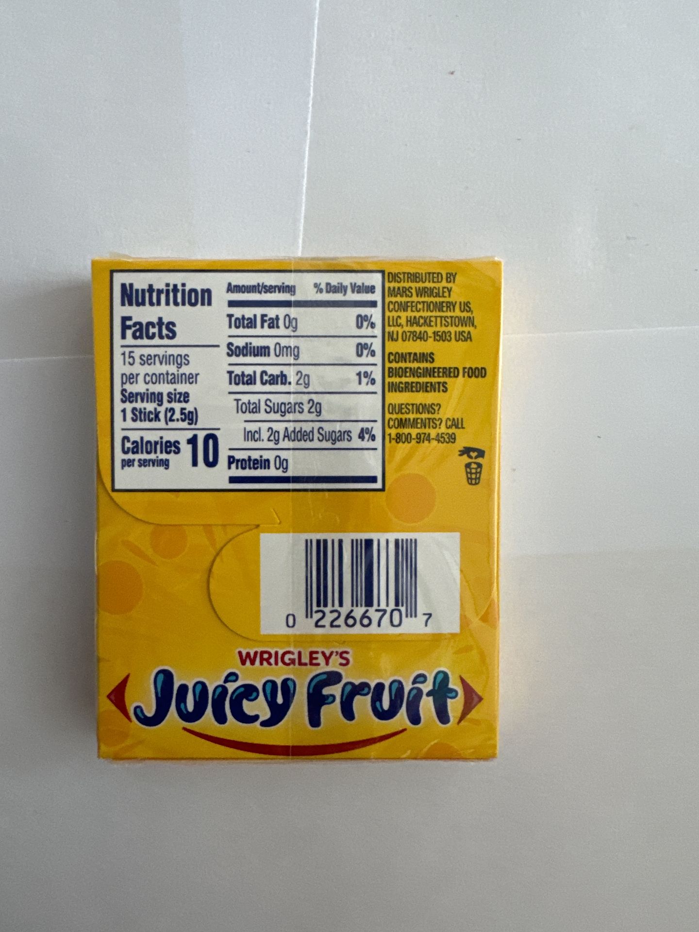 Wrigley's Gum Juicy Fruit 41g