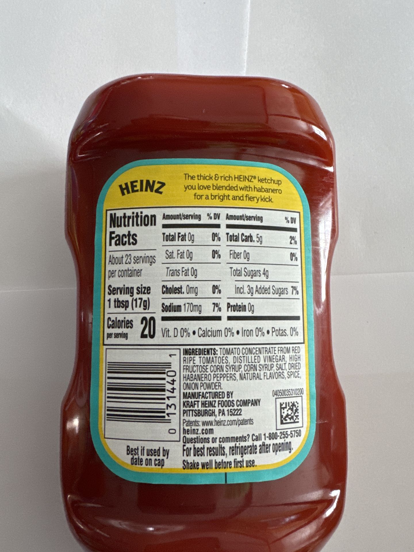 Heinz Ketchup Habanero 397g