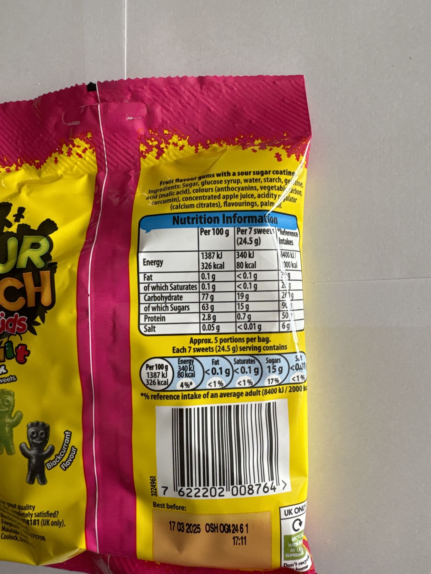 Sour Patch Kids Fruit Mix 130g