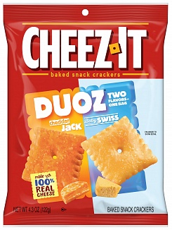 Cheez-It Duoz Cheddar Jack Baby Swiss 122g