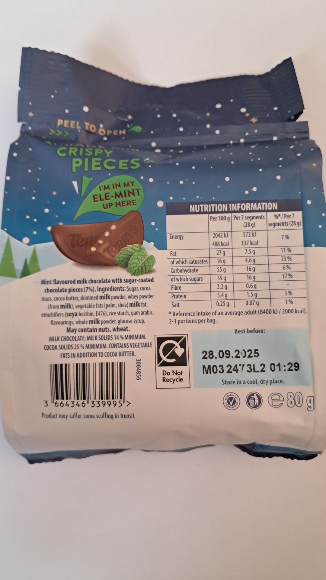 Terrys Chocolate Mint Crisp Minis 80g