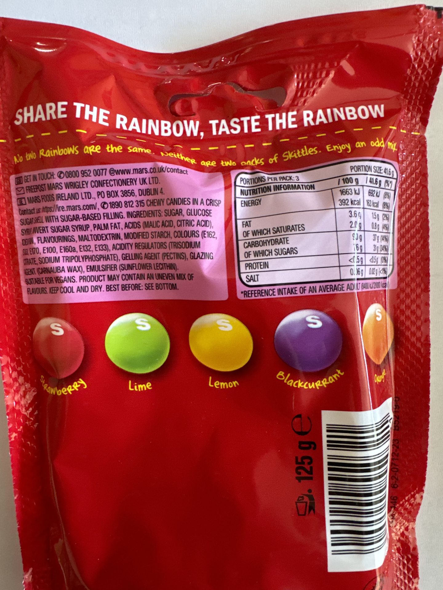 Skittles Giants Gooey Fruits 125g