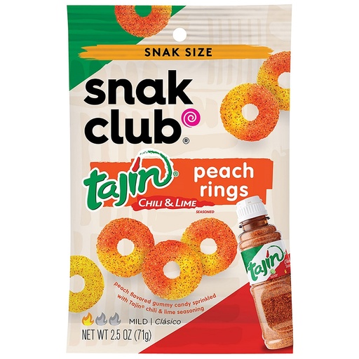 Snak Club Tajin Peach Rings 71g